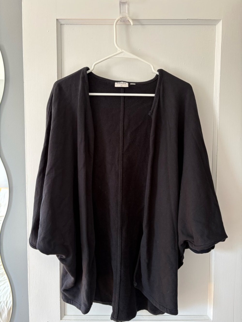 Aware By Vero Moda Organic Cotton Open Cardigan - Black